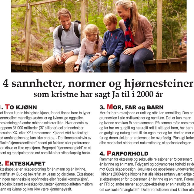 3. juni: Fire sannheter, søyler og normer