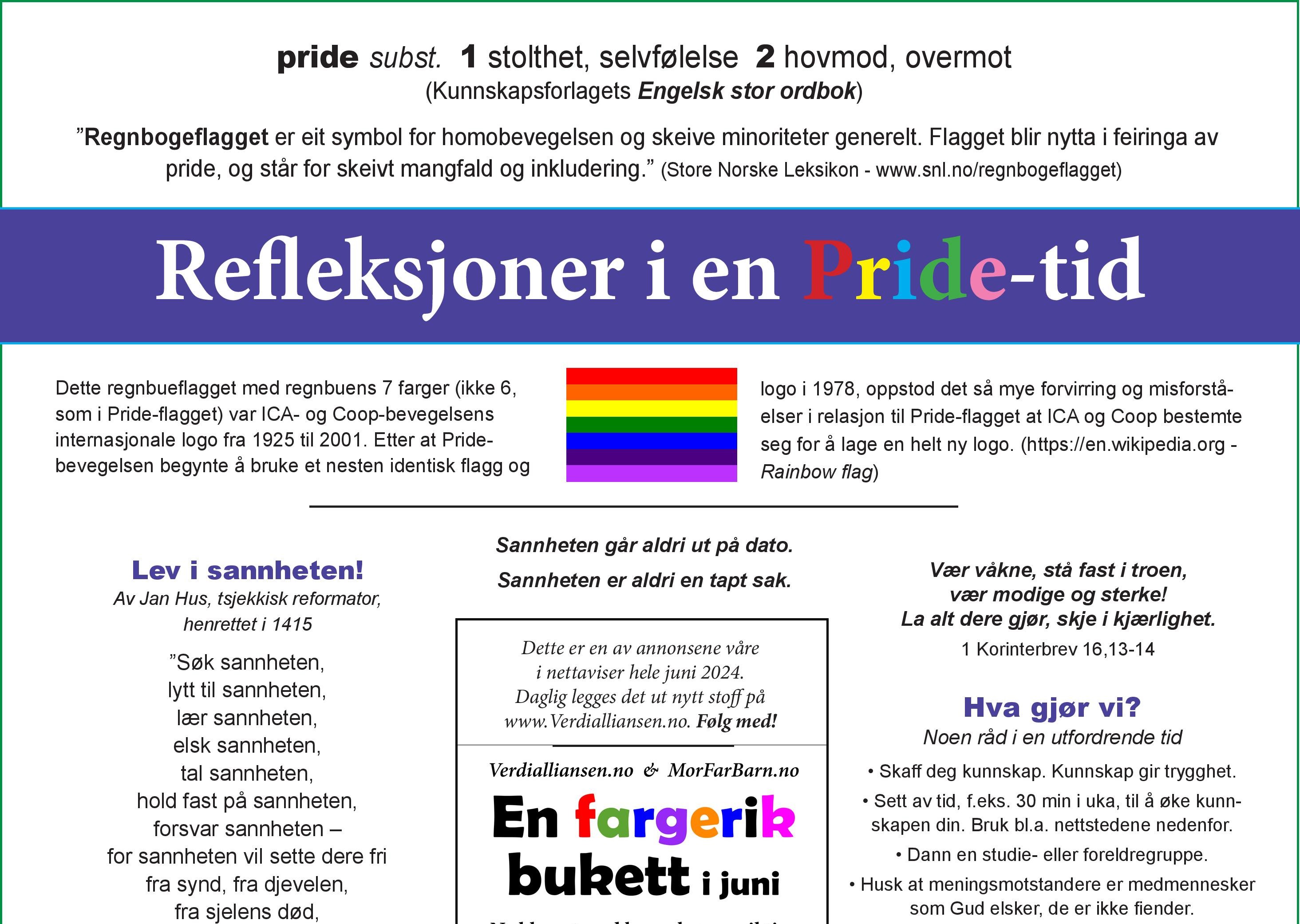 4. juni: Refleksjoner i en Pride-tid